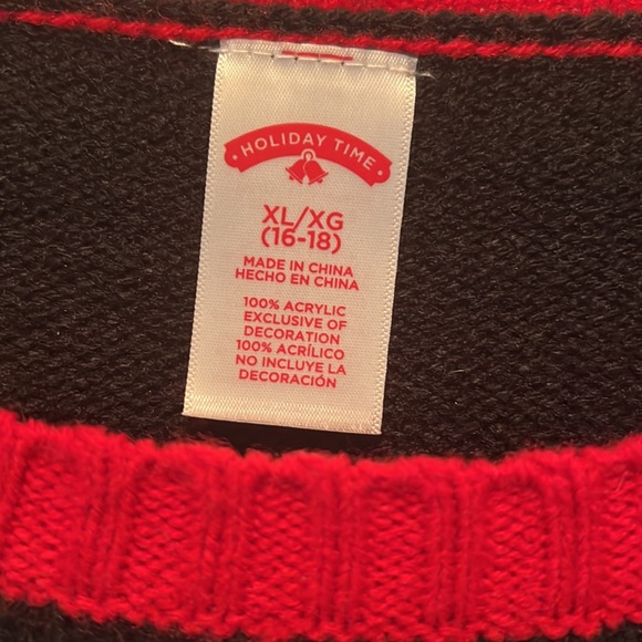 Adorable Christmas Sweater with Rudolph - comes with matching scarf!! Size 16/18 - Picture 2 of 6